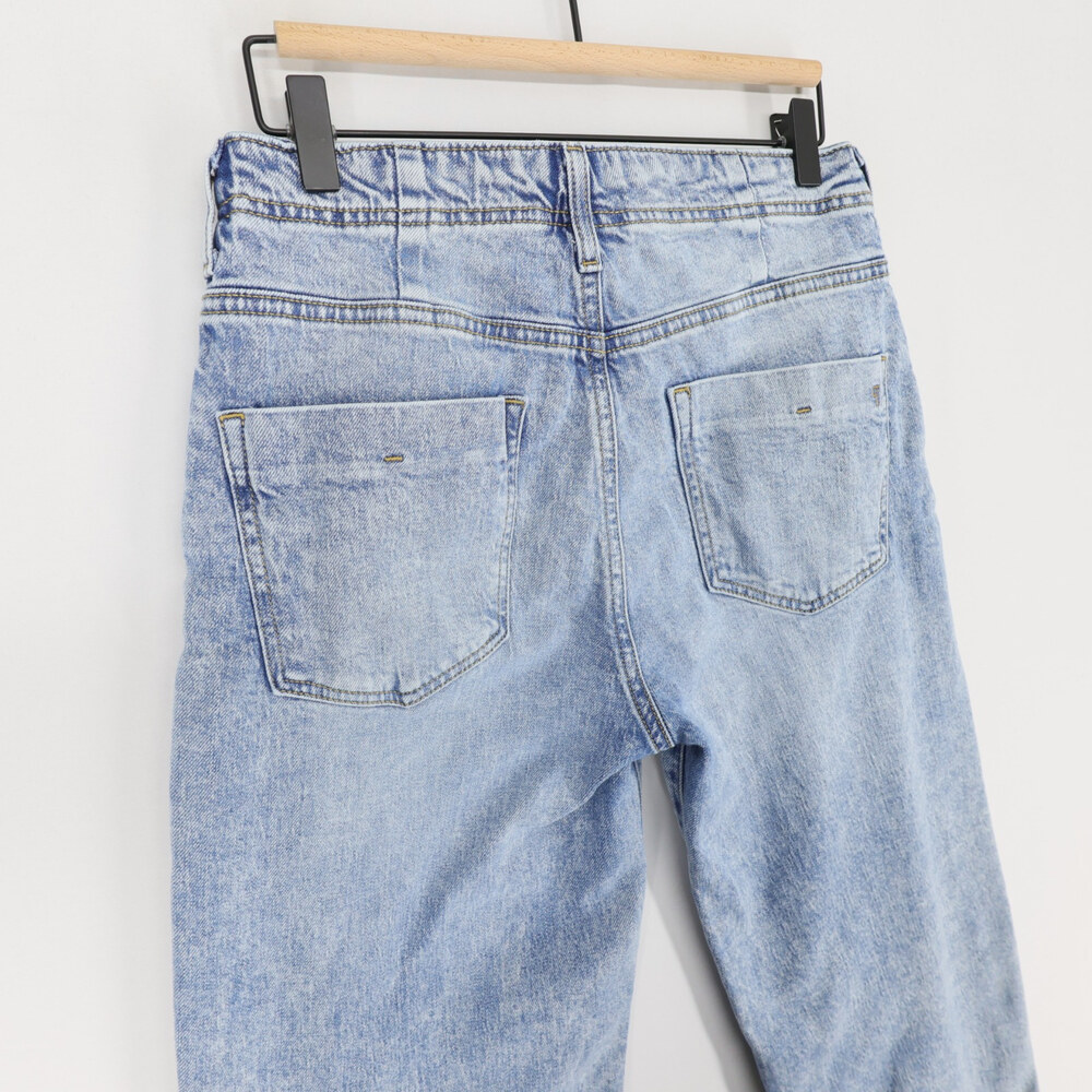 Pilcro Jeans Womens 26 Blue High Rise Straight Leg Light Wash Utility Stretch - Picture 4 of 11